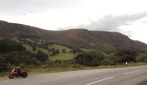 2009 Buell 1125CR near                      Llangynog on the B4391 in north Wales