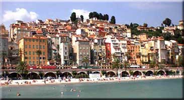 Menton beach scene